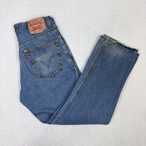 Levi's 505 Regular Fit Jeans Mens 33x30 Measures 31x28 Distressed Paint Splatter